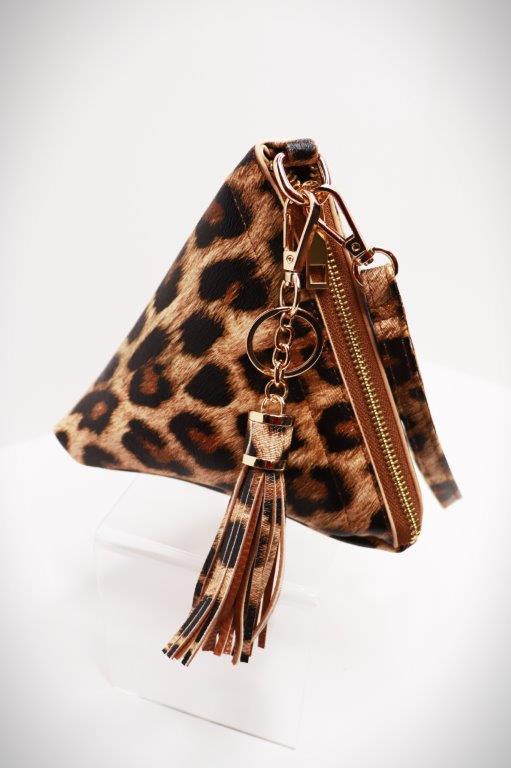 Leopard Print Pyramid Wrislet w/Tassel